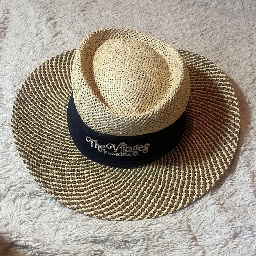 Head Straw Hat with Black Band